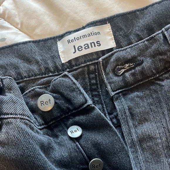 Reformation black denim cutoff shorts - Picture 3 of 3